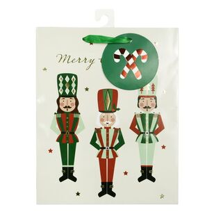 Jolly & Joy Nutcracker Medium Christmas Gift Bag Multicoloured