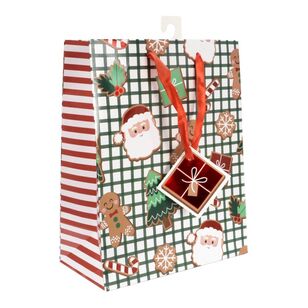 Jolly & Joy Medium Variety Print Christmas Gift Bag Multicoloured