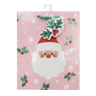 Jolly & Joy Santa Medium Christmas Gift Bag Multicoloured