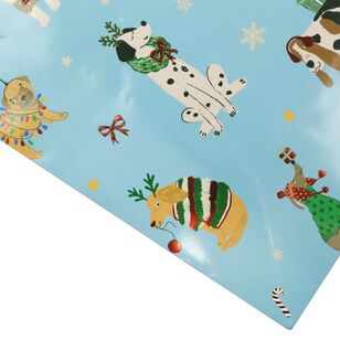 Jolly & Joy Large Dog Print Christmas Gift Bag Multicoloured