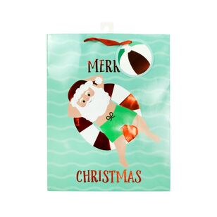 Jolly & Joy Large Beach Santa Chirstmas Gift Bag Multicoloured