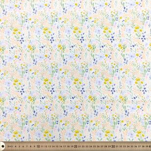 Country Garden TC Bunny Meadows 112 cm Poly Cotton Poplin Fabric Multicoloured 112 cm