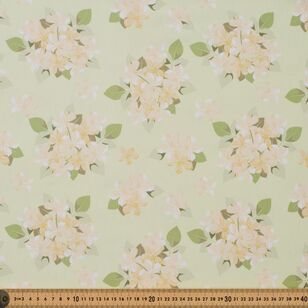 Lemon Blossom 127 cm Cotton Elastane Sateen Fabric Cream 127 cm