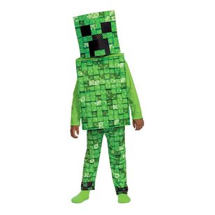 Minecraft Value Plus Creeper Costume Green 4 - 6 Years