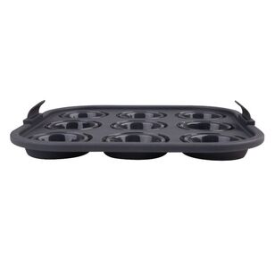 Daily Bake Silicone Square Air Fryer Muffin Pan Charcoal 9 Cup