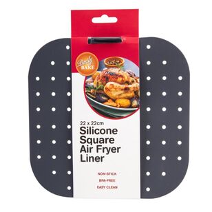 Daily Bake Silicone Square Air Fryer Liner Charcoal 22 x 22 cm
