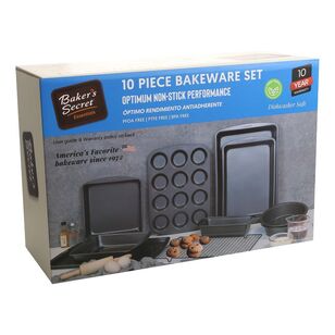 Bakers Secret Baking Set 10 Piece Set Dark Grey