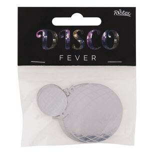 Ribtex 4 Pack Disco Ball Acrylic Jewellery Mix Silver