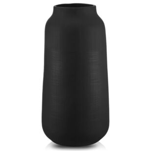 Bouclair Essentials Textured Black Vase Black 18 x 36 cm