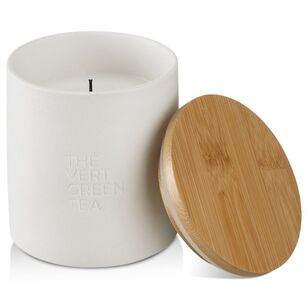 Bouclair Ceramic Green Tea Scented Candle White White 10 x 11 cm