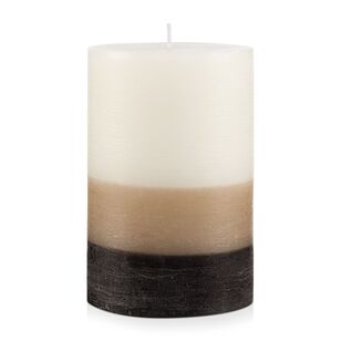 Bouclair 3 Tone Neutral Pillar Candle