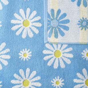 KOO Freya Daisy 550GSM Towel Collection Blue