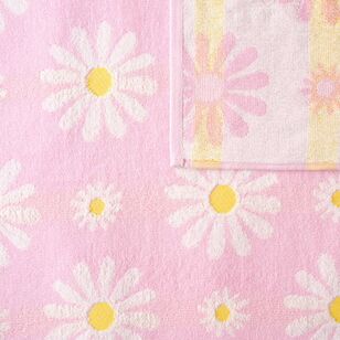 KOO Freya Daisy 550GSM Towel Collection Pink