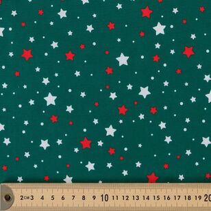 Christmas Basics Stars 112 cm Cotton Fabric Green 112 cm