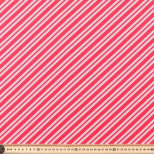 Christmas Basics Stripe 112 cm Cotton Fabric Red 112 cm