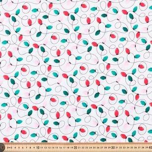 Christmas Basics Lights 112 cm Cotton Fabric White 112 cm