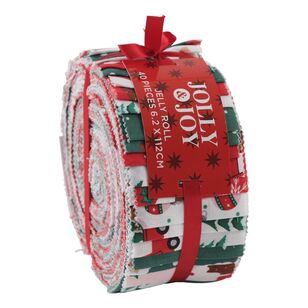 Christmas Basics Jelly Roll, 40 Pieces Multicoloured