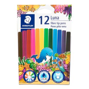 Staedtler Luna Fibre Tip Markers 12 Pack Multicoloured