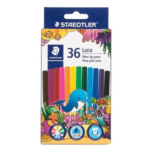 Staedtler Luna Fibre Tip Markers 36 Pack Multicoloured