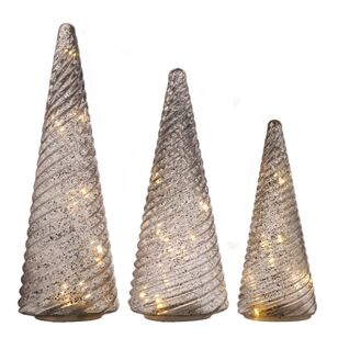 Jolly & Joy Christmas LED Glass Tree Silver