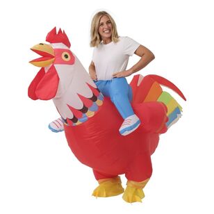 Spartys Inflatable Ride On Rooster Costume Multicoloured