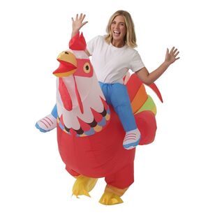 Spartys Inflatable Ride On Rooster Costume Multicoloured