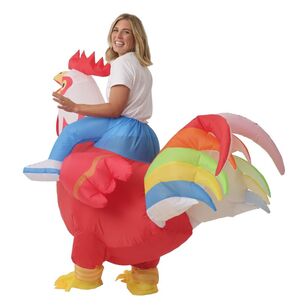 Spartys Inflatable Ride On Rooster Costume Multicoloured