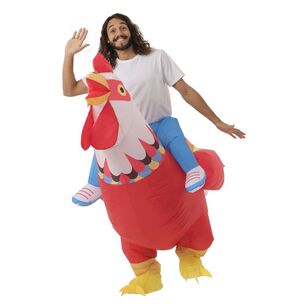 Spartys Inflatable Ride On Rooster Costume Multicoloured