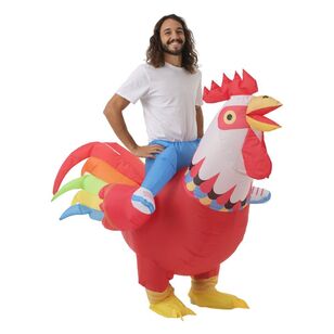 Spartys Inflatable Ride On Rooster Costume Multicoloured