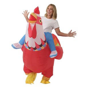 Spartys Inflatable Ride On Rooster Costume Multicoloured