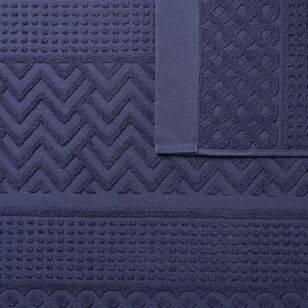 KOO Otto Jacquard 550GSM Towel Collection Blue