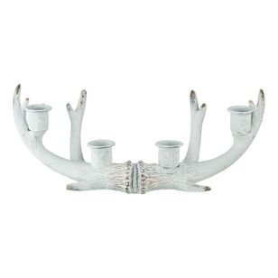 Jolly & Joy Christmas Antler Candle Holder White 28 x 9 x 9.5 cm