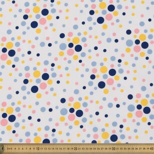 Spots and Stripes Dot 112 cm Cotton Poplin Fabric Multicoloured 112 cm