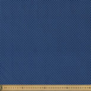 Spots and Stripes PinDot 112 cm Cotton Poplin Fabric Snorkle Blue 112 cm