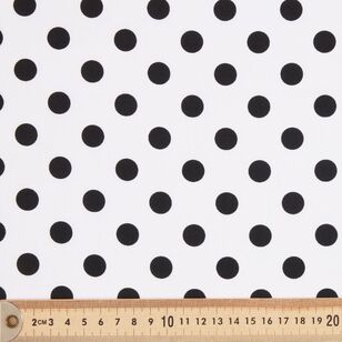 Spots and Stripes Coin Spot 112 cm Cotton Poplin Fabric Black 112 cm