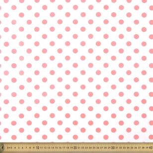 Spots and Stripes Coin Spot 112 cm Cotton Poplin Fabric Pink Icing 112 cm