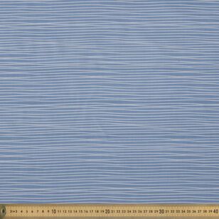 Spots and Stripes Wavey Line 112 cm Cotton Poplin Fabric Soft Chambray 112 cm