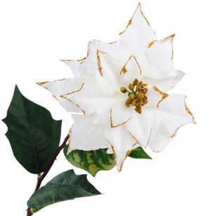 Jolly & Joy Christmas Single Poinsettia Cream 62 cm