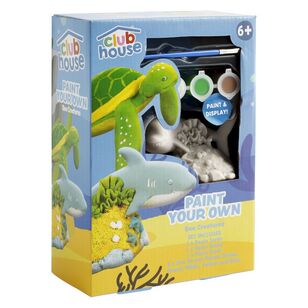 Club House Paint Your Own Sea Life Figurines Multicoloured