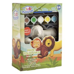 Club House Paint Your Own Jungle Figurines Multicoloured