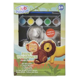 Club House Paint Your Own Jungle Figurines Multicoloured