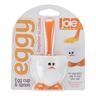 Joie Eggy Egg Cup & Spoon White & Orange