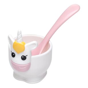 Joie Unicorn Egg Cup & Spoon White