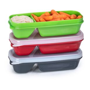 Joie Meal Prep Snack Container 3 Piece Set Multicoloured