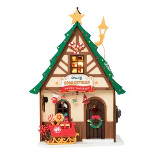 Robotime Rolife Twinkling Christmas Tree House Multicoloured