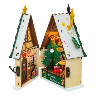 Robotime Rolife Twinkling Christmas Tree House Multicoloured