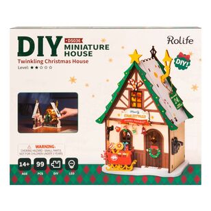 Robotime Rolife Twinkling Christmas Tree House Multicoloured