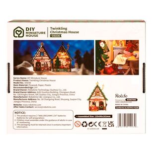 Robotime Rolife Twinkling Christmas Tree House Multicoloured