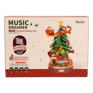 Robotime Rolife Christmas Melody Tree Music Box Kit Multicoloured