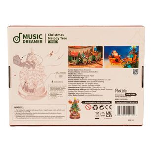 Robotime Rolife Christmas Melody Tree Music Box Kit Multicoloured